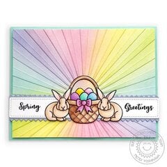 Sunny Studio Spring Greetings Bunny Card by Mendi Yoshikawa