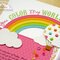 Doodlebug Springtime Rainbow Layout by Mendi Yoshikawa