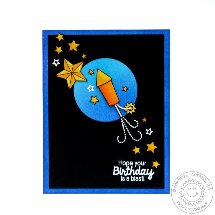 Sunny Studio Stars &amp; Stripes Card by Mendi Yoshikawa