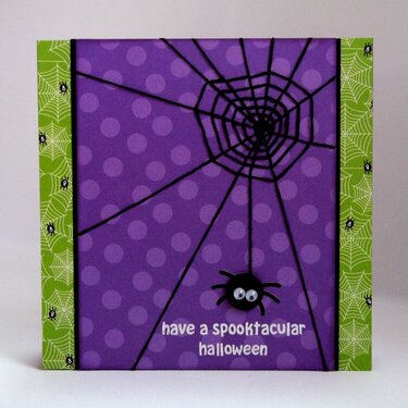 Doodlebug Halloween Spider Web card by Mendi Yoshikawa