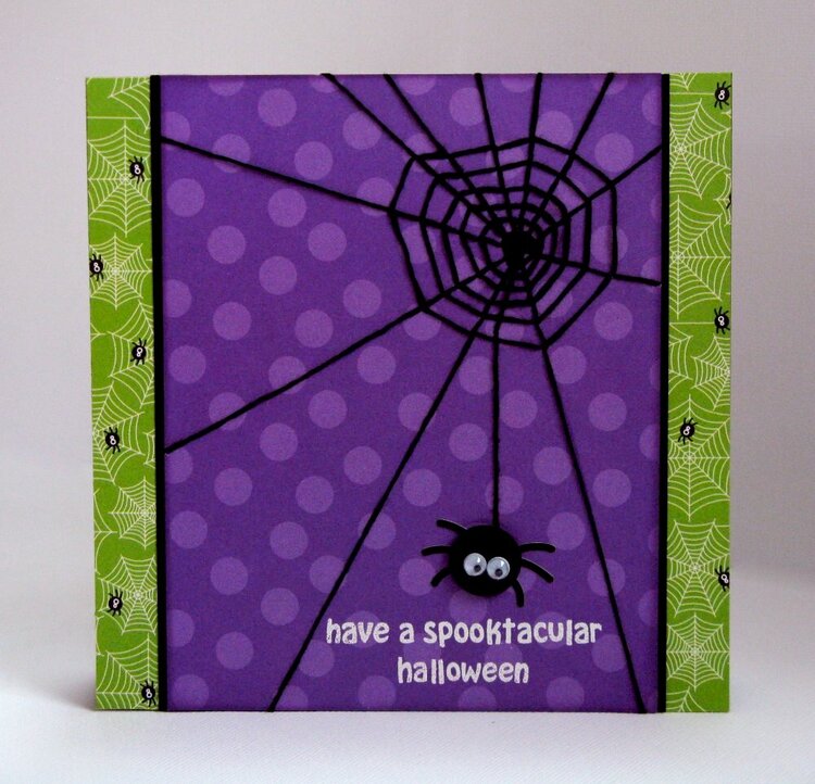 Doodlebug Halloween Spider Web card by Mendi Yoshikawa