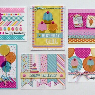 Doodlebug Sugar Shoppe Birthday Cards-Challenge