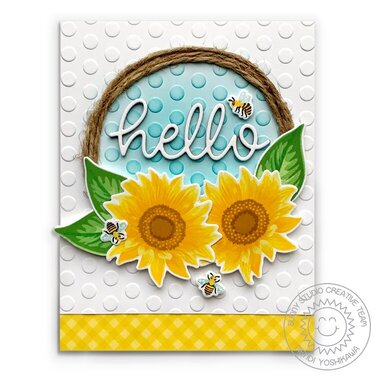 Sunny Studio Stamps Sunflower Fields Card by Mendi Yoshikawa