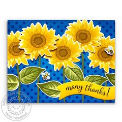 Sunny Studio Stamps Sunflower Fields Card by Mendi Yoshikawa