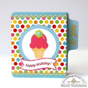 Doodlebug Sunkissed Ice Cream Card by Mendi Yoshikawa