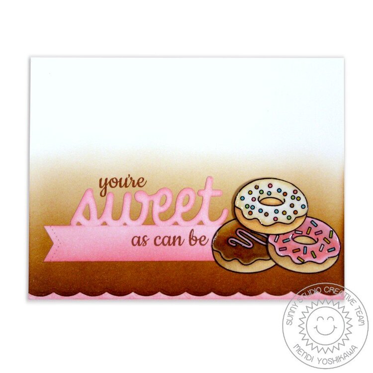 Sunny Studio Sweet Shoppe Card by Mendi Yoshikawa