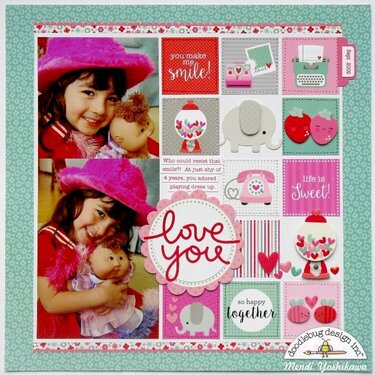 Doodlebug Sweet Things Layout by Mendi Yoshikawa