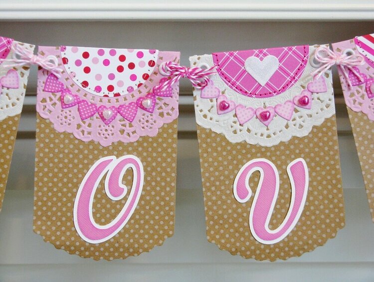 Doodlebug Sweethearts Love Banner by Mendi Yoshikawa