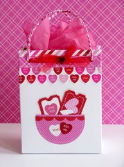 A Doodlebug Sweethearts Gift Bag by Mendi Yoshikawa