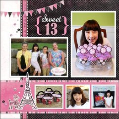 Carta Bella Paris Girl Birthday Layout by Mendi Yoshikawa