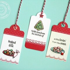 Sunny Studio Crescent Tag Topper Holiday Tags by Mendi