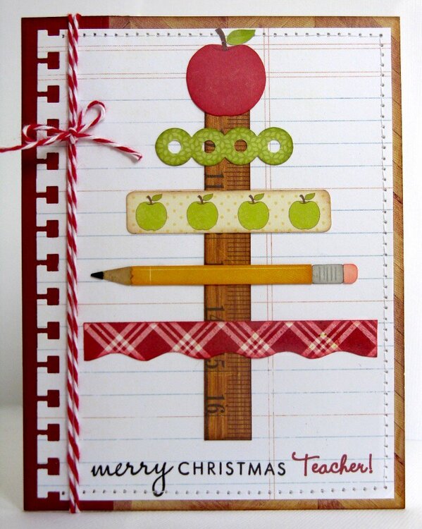 A Teacher&#039;s Christmas Tree Card by Mendi Yoshikawa