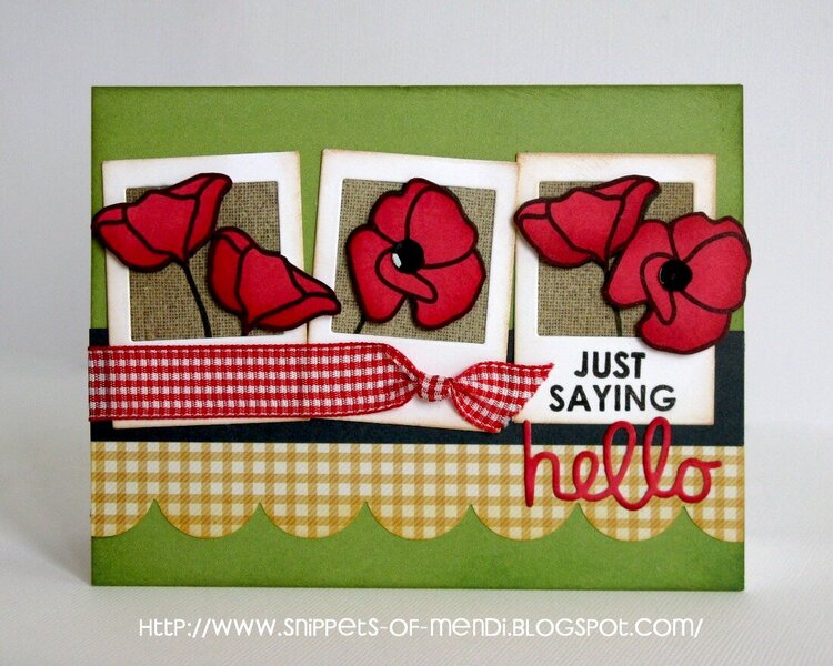 Technique Tuesday Poppies Card by Mendi Yoshikawa