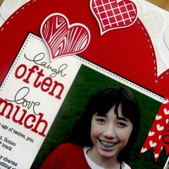 Technique Tuesday Valentine's layout by Mendi Yoshikawa