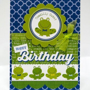 Bella Blvd Tiny Tots Frog Birthday Card by Mendi Yoshikawa