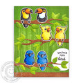 Sunny Studio Tropical Birds Card by Mendi Yoshikawa