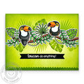 Sunny Studio Tropical Birds Toucan Card by Mendi Yoshikawa
