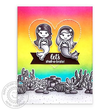 Sunny Studio Stamps Tropical Scenes Card by Mendi Yoshikawa