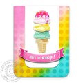 Sunny Studio Two Scoops Ice Cream Card by Mendi Yoshikawa