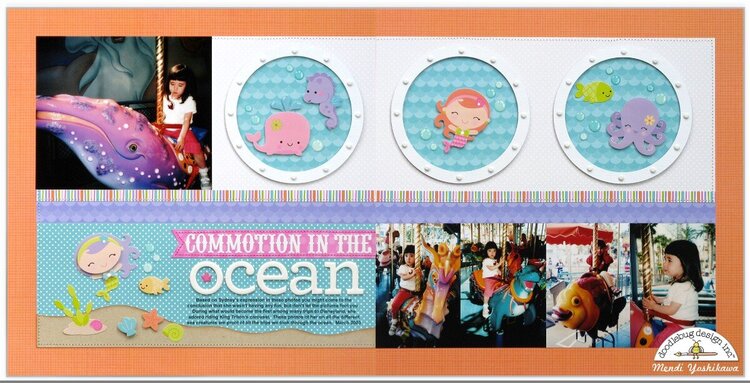 Doodlebug Under The Sea 2-Page Layout by Mendi Yoshikawa