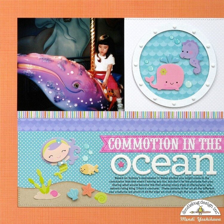 Doodlebug Under The Sea 2-Page Layout by Mendi Yoshikawa