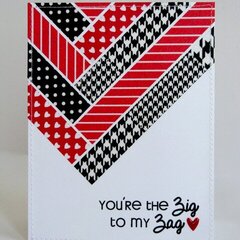 Washi Tape Valentine's Day Card by Mendi Yoshikawa