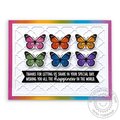 Sunny Studio Rainbow Butterflies Congrats Card by Mendi Yoshikawa
