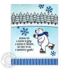 Sunny Studio Polar Bear Christmas Card by Mendi Yoshikawa