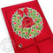 Sunny Studio Wreath on Door Christmas Card by Mendi Yoshikawa