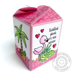 Sunny Studio Flamingo Wrap Around Gift Box by Mendi Yoshikawa