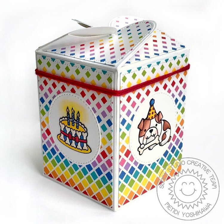 Sunny Studio Dog Themed Birthday Wrap Around Box by Mendi Yoshikawa
