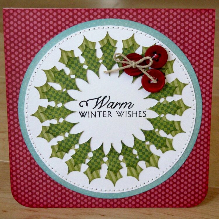 My Mind&#039;s Eye Christmas Wreath Card by Mendi Yoshikawa