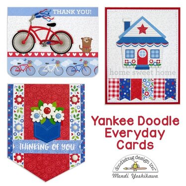 Doodlebug Yankee Doodle Card by Mendi Yoshikawa