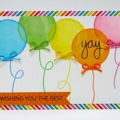 Technique Tuesday Balloon Birthday Card by Mendi Yoshikawa