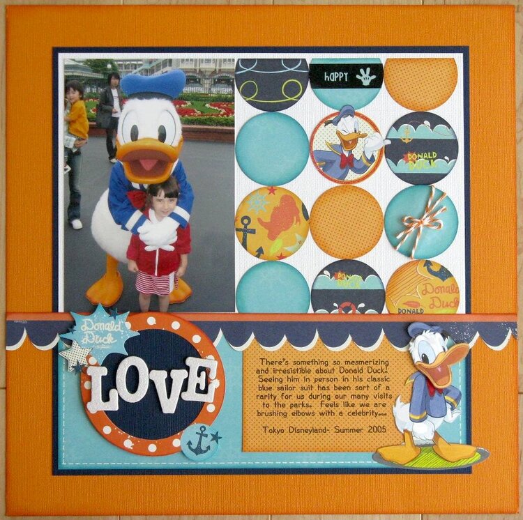 Disney Donald Duck Love Layout by Mendi Yoshikawa