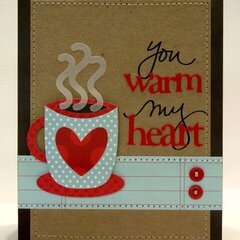 You Warm My Heart Coffee/Cocoa Card by Mendi Yoshikawa