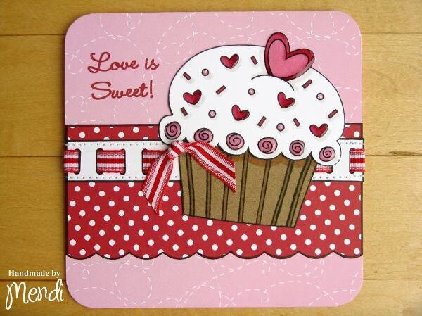 &quot;Love Is Sweet&quot; Cupcake Card