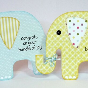 Echo Park Springtime Elephant Baby Shower Cards