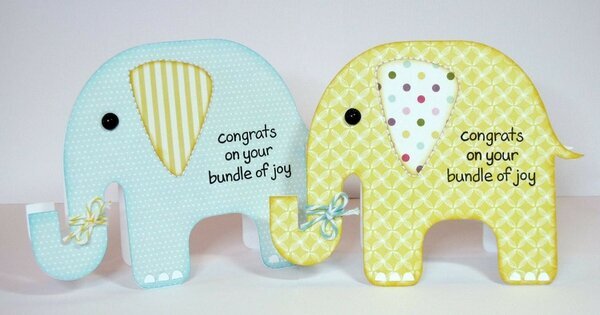 Echo Park Springtime Elephant Baby Shower Cards