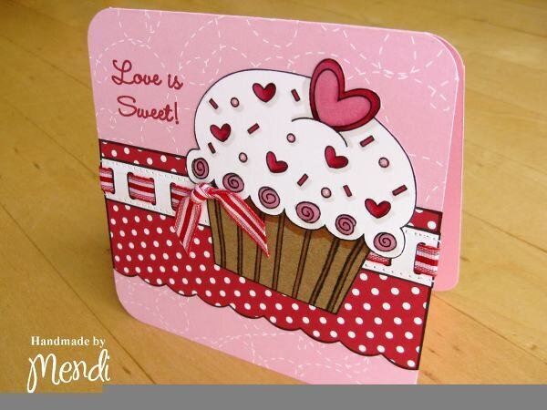 &quot;Love Is Sweet&quot; Cupcake Card