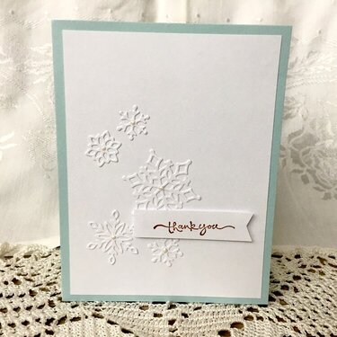 Snowflake Thank You | January 2019 Card Sketch #4