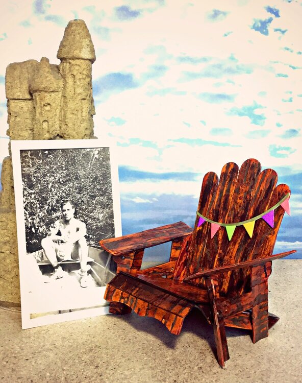 Vintage Travel Adirondack Chair