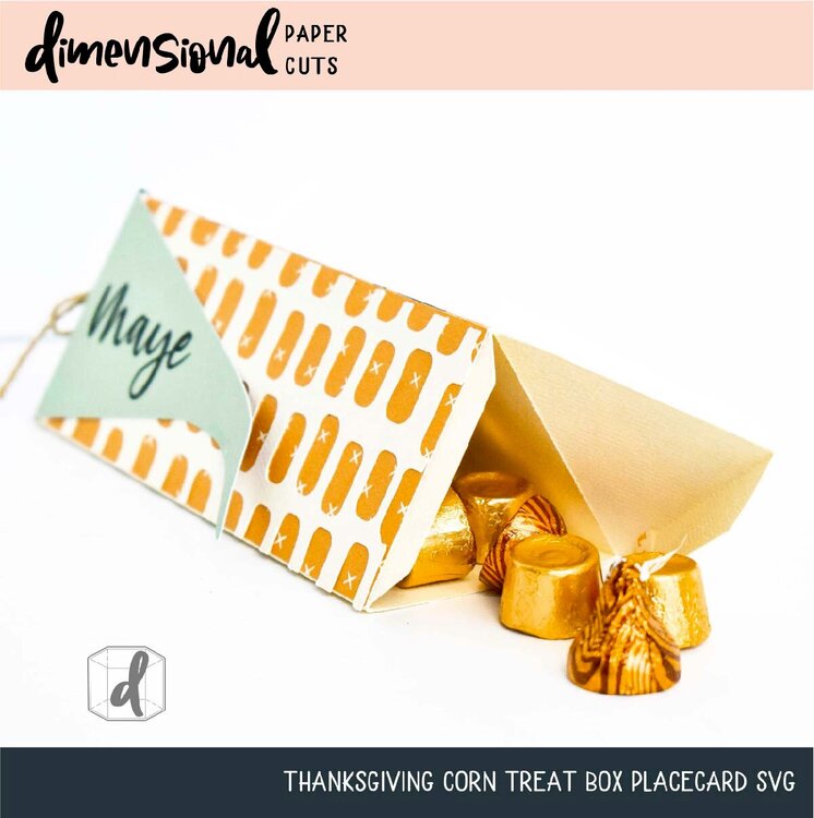 Thanksgiving Corn Treat Box Placecard