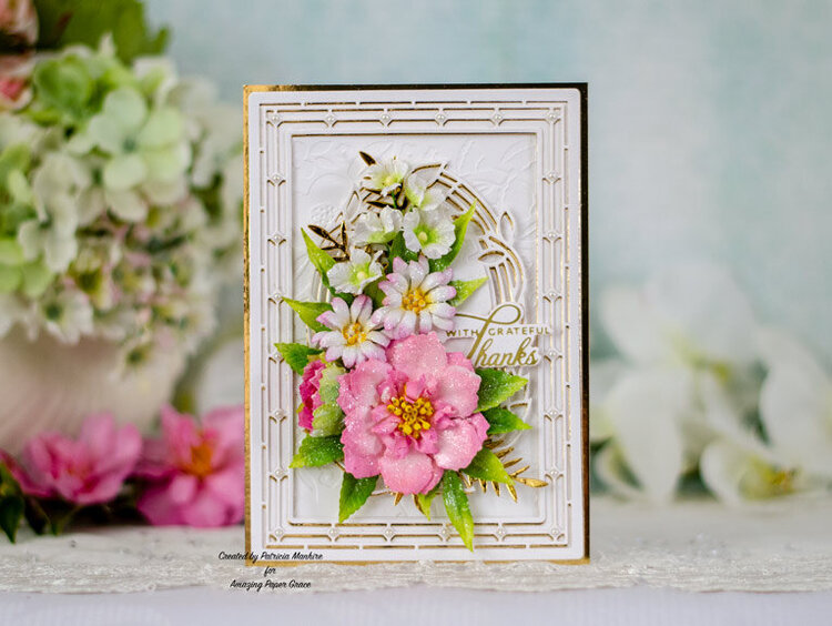 Amazing Paper Grace - Stained Glass Deco Bloom card