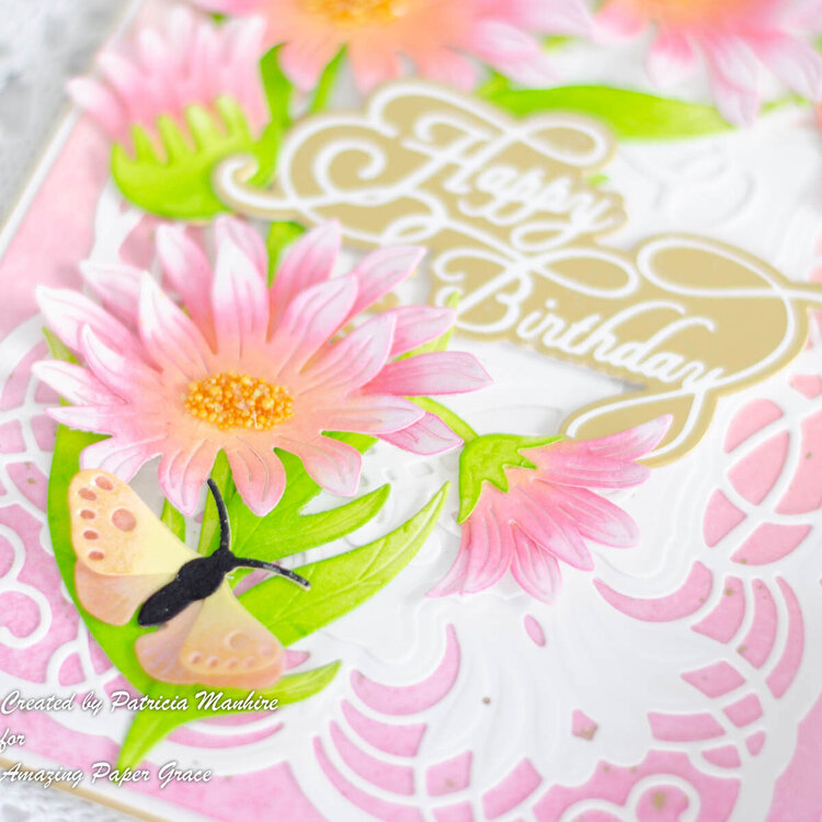Amazing Paper Grace Pretty in Pink Birthday Daisies