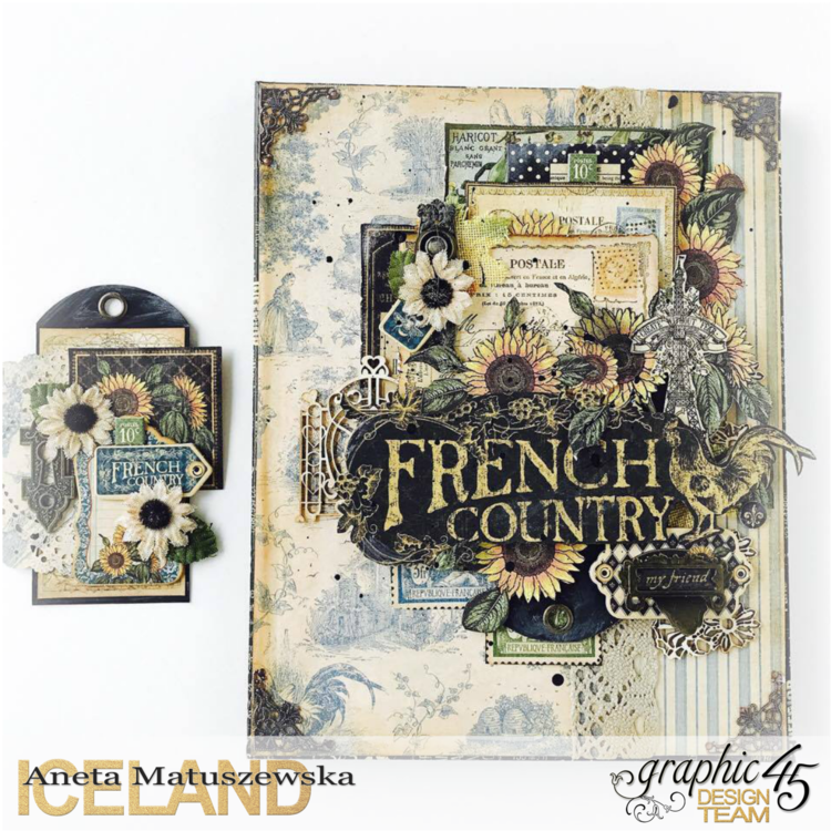French Country canvas and tag