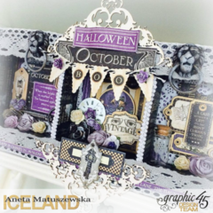 G45 Halloween shadow box with a hint of shabby