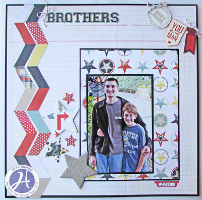 Brothers layout by Gloria Stengel