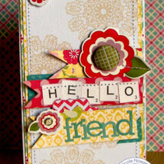 Hello Friend card by Nicole Nowosad