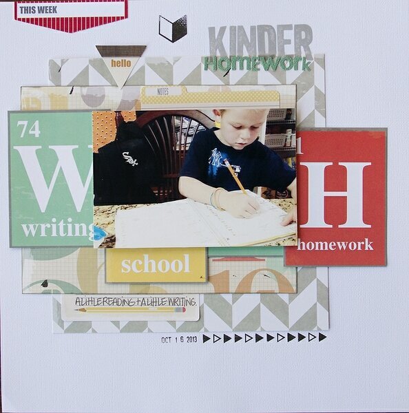 kinder homework {chic tags}